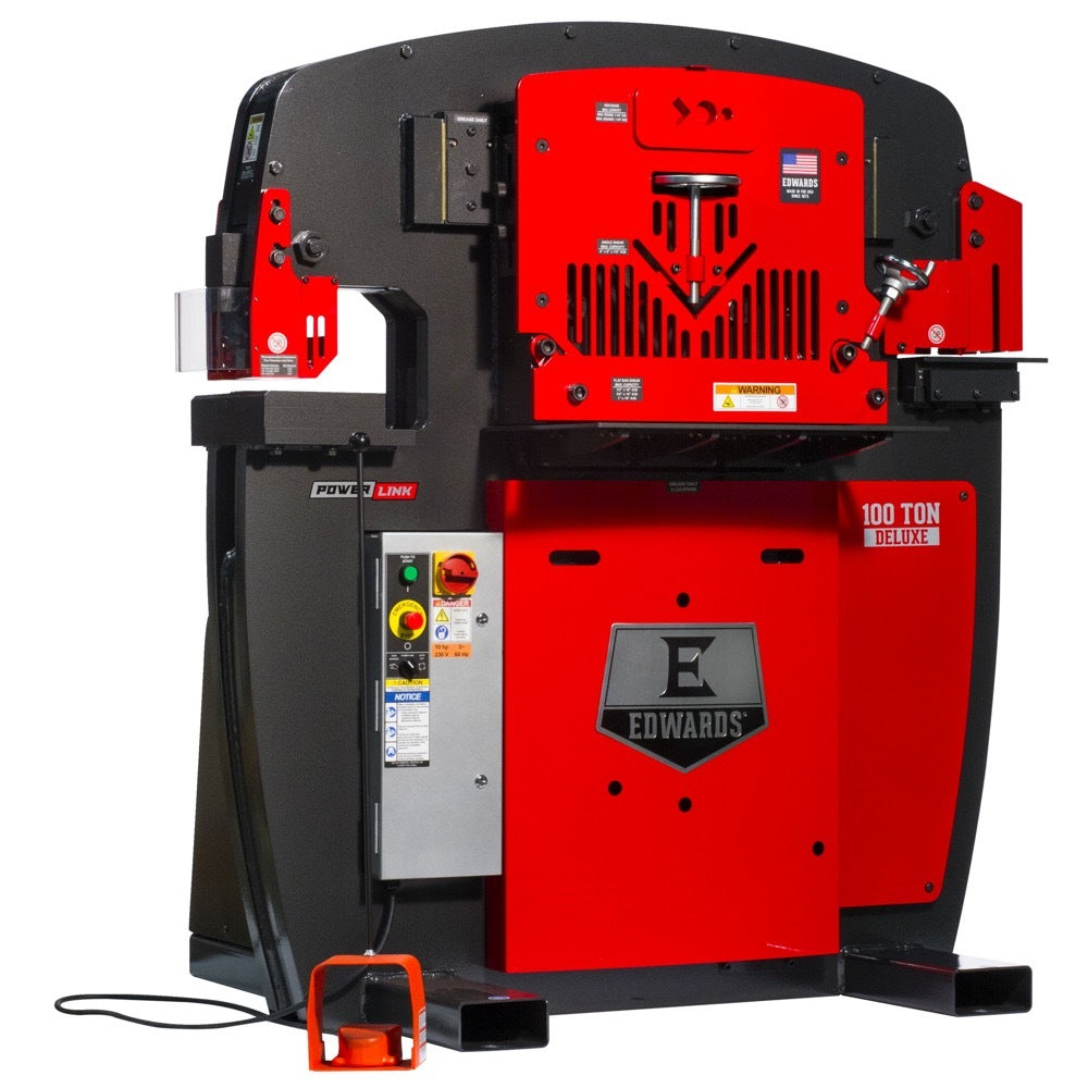 Edwards IW100DX-3P575-AC 100 Ton Deluxe Ironworker 3 Phase 575 Volt with PowerLink