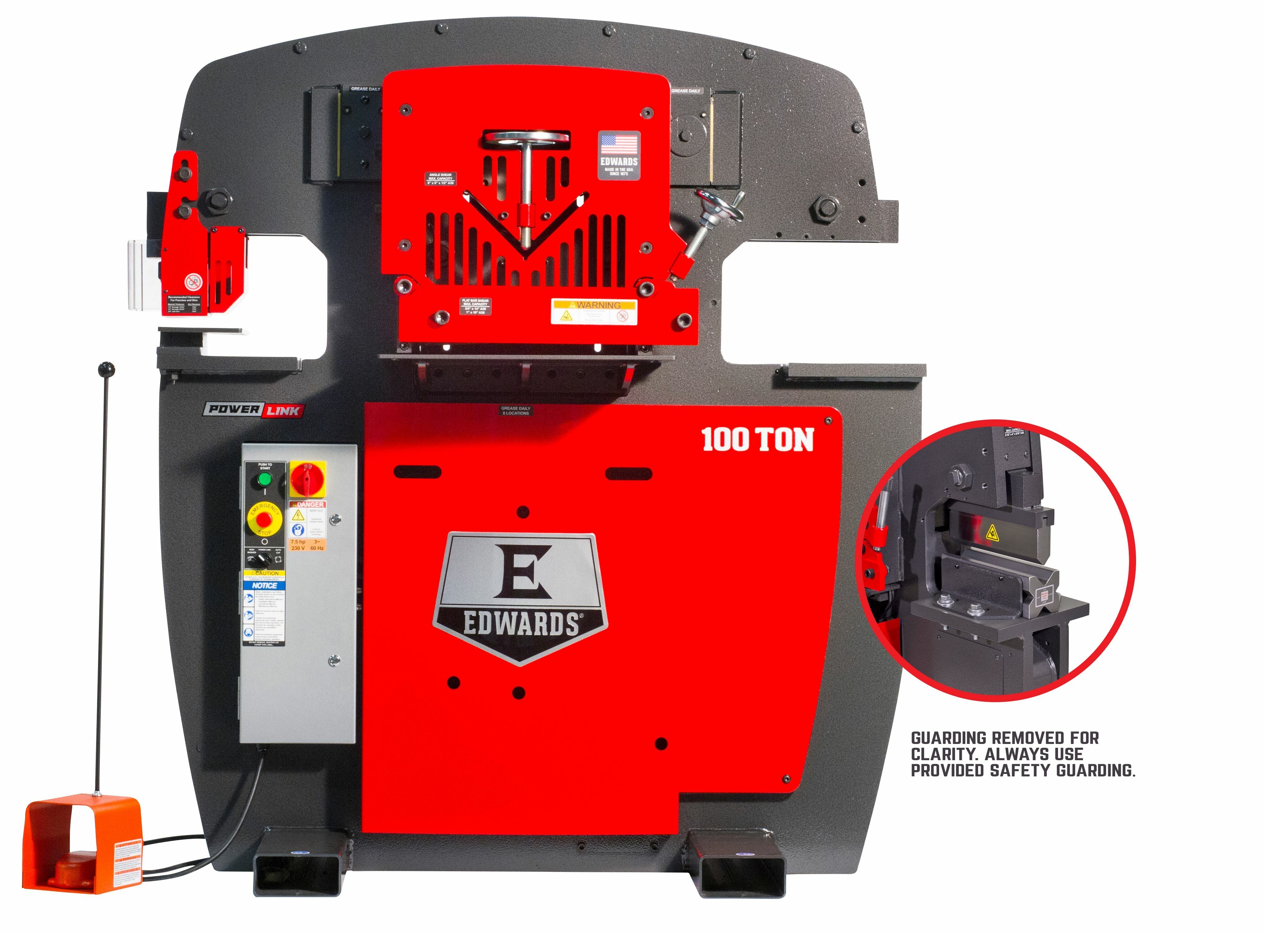 Edwards 10233022 100 Ton Ironworker 3 Phase 230 Volt, 10" Brake