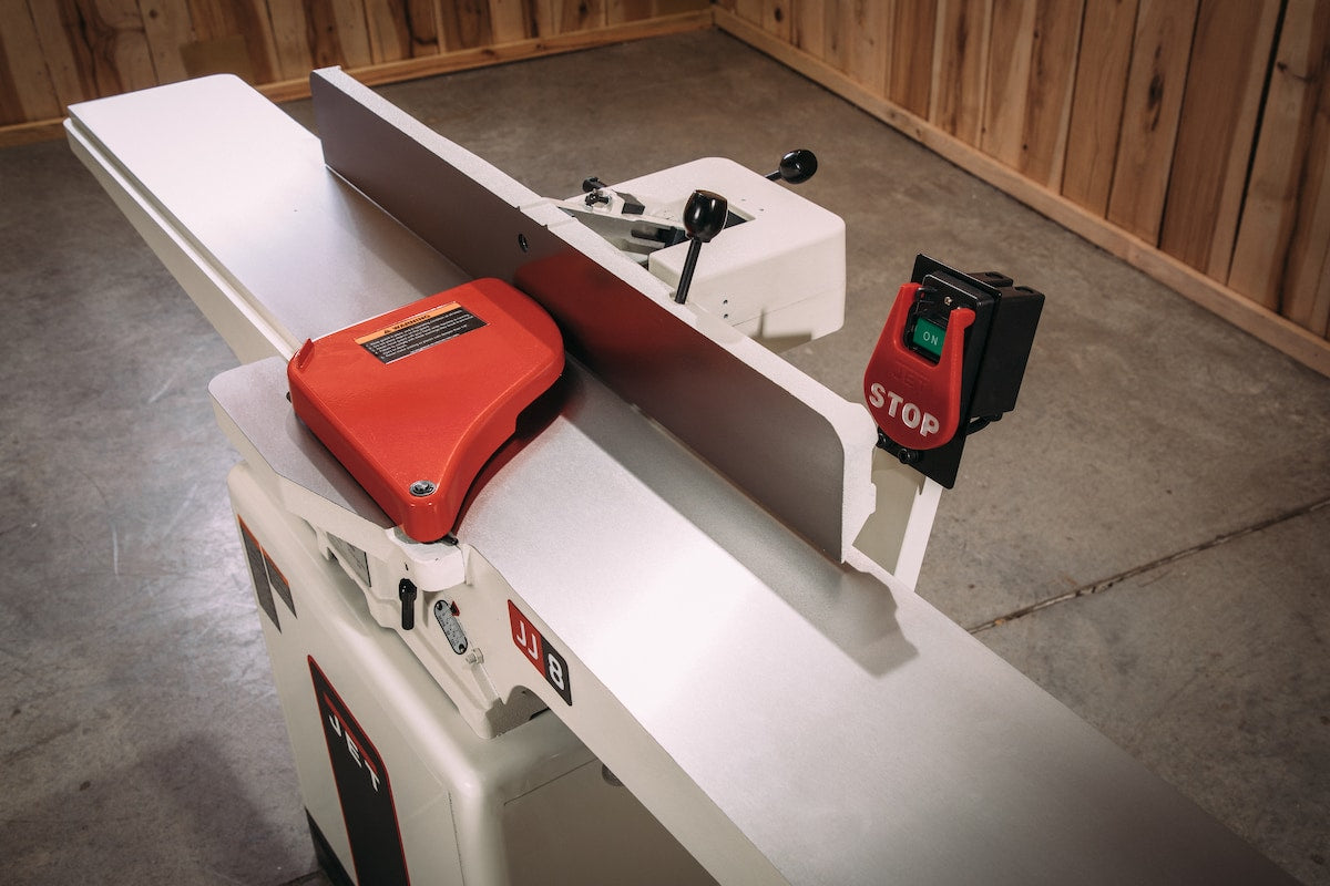 JET JWJ-8HH, 8-Inch Jointer, Helical Cutterhead, 2 HP, 1Ph 230V