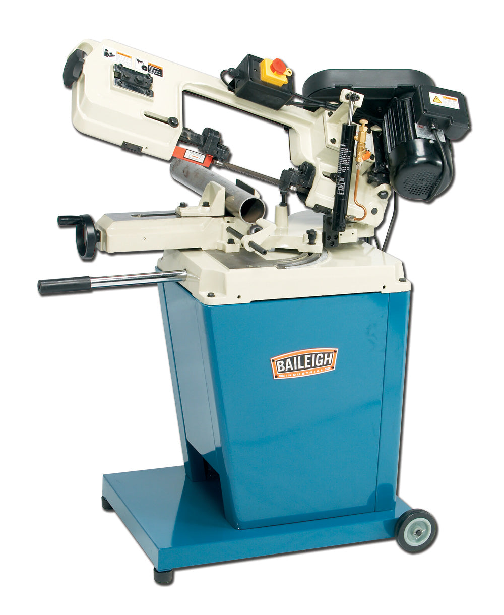 Baileigh BS-128M 110V Metal Cutting Band Saw with Vertical Cutting Option 5" Round Capacity at 90 Degrees