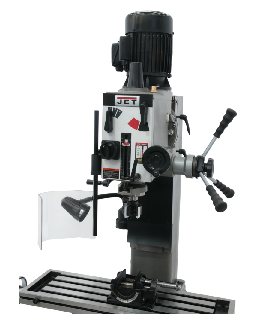 JET JMD-45GH Geared Head Square Column Mill/Drill with Newall DP500 2-Axis DRO & X-Powerfeed - 351159