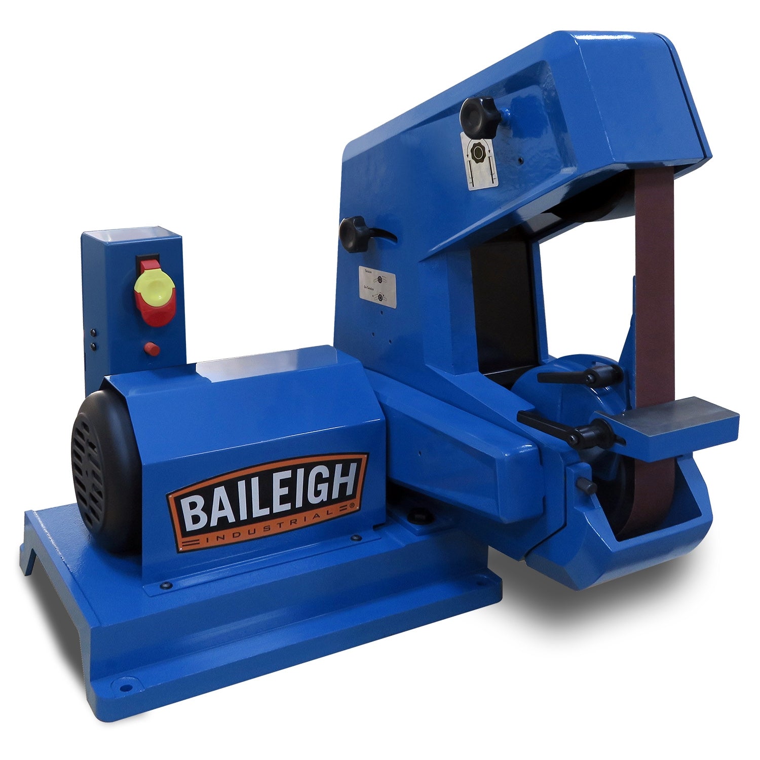 Baileigh BG-260S 110V 1-1/2hp Single Speed Three Wheel Belt Grinder 2" Belt Width 60" Belt Length