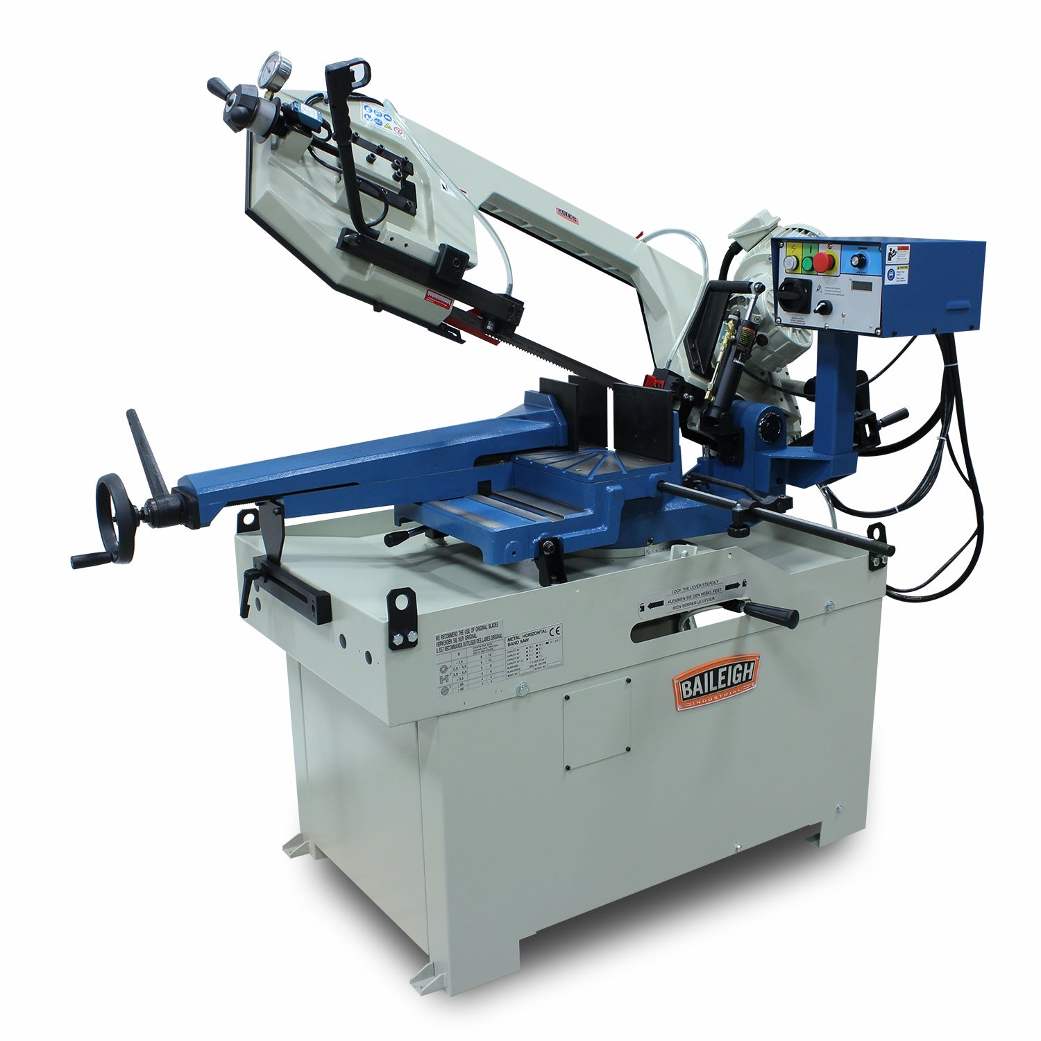 Baileigh BS-350M 220 Volt Single Phase Dual Mitering Metal Cutting Band Saw