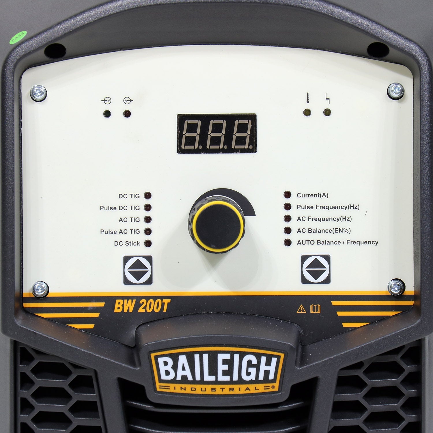 Baileigh BW-200T 120/230V 200A Inverter Square Wave AC/DC Pulse TIG Welder w/ Regulator, Foot Pedal, 12' Torch