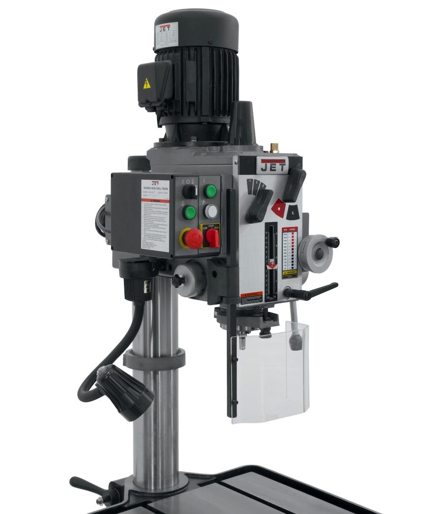 JET GHD-20PFT, 20" Gear Head Tapping Drill Press With Power Down feed 230V, 3Ph - 354026