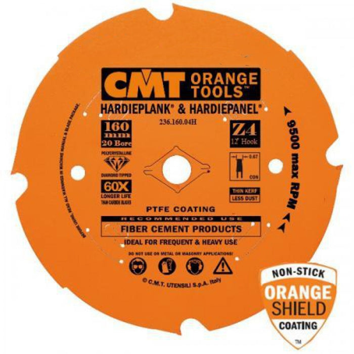 CMT 236.160.04H Fiber Cement Blade, 160mm x 4 Teeth, for TS 55 / HK 55