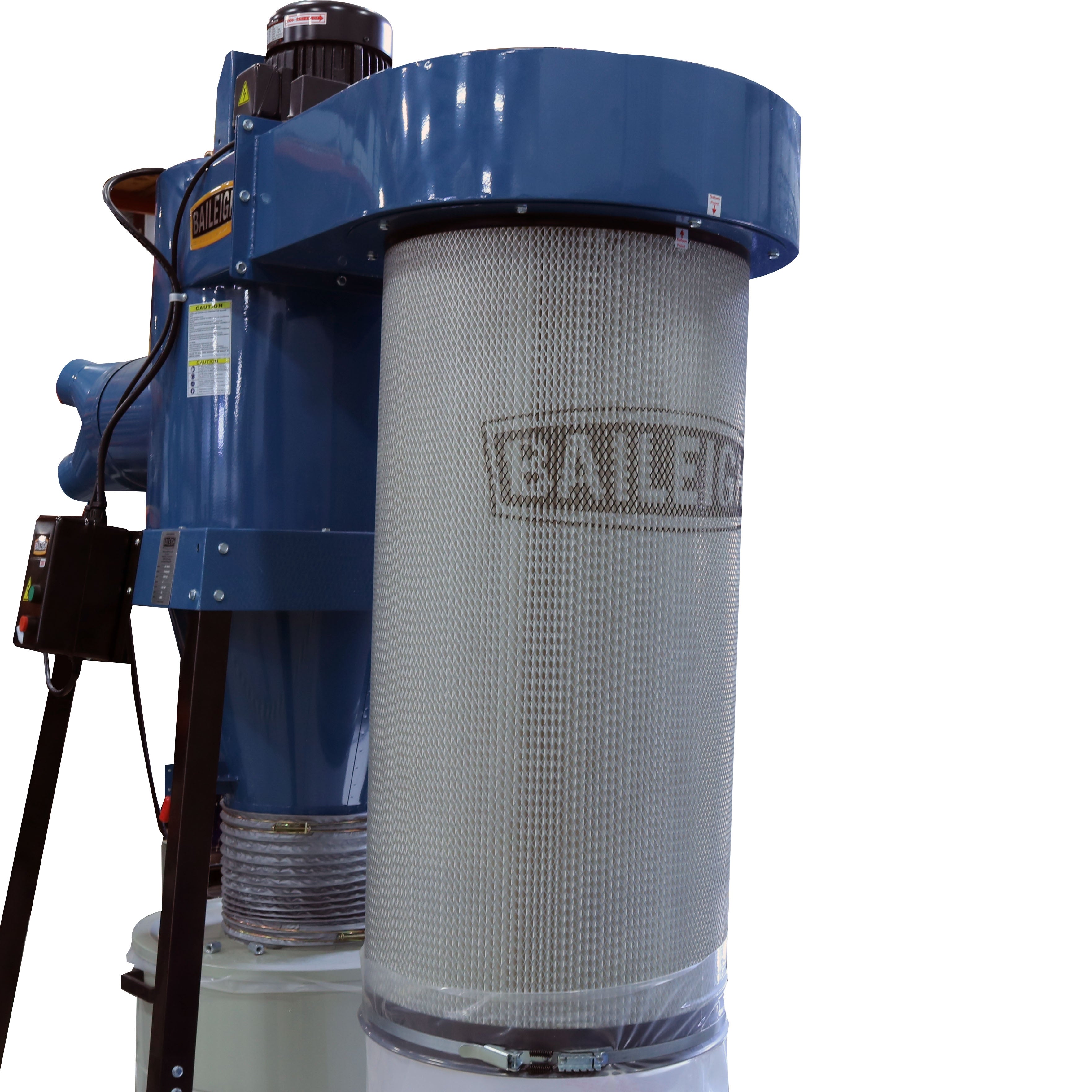 Baileigh DC-3600C 5HP 220V 3 Phase Cyclone Style Dust Collector with Remote Start, 3600 CFM, 60 Gallon Drum