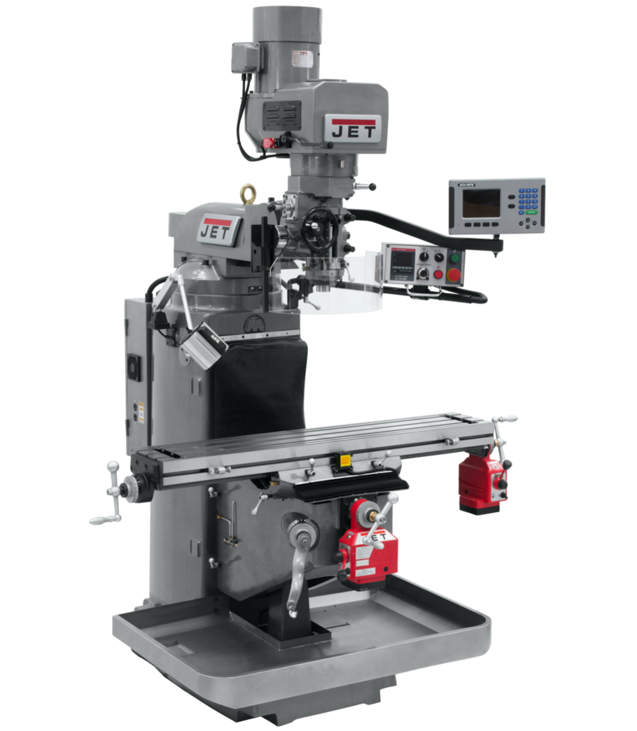 JET JTM-949EVS Mill With 3-Axis Acu-Rite 203 DRO (Knee) With X and Y-Axis Powerfeeds