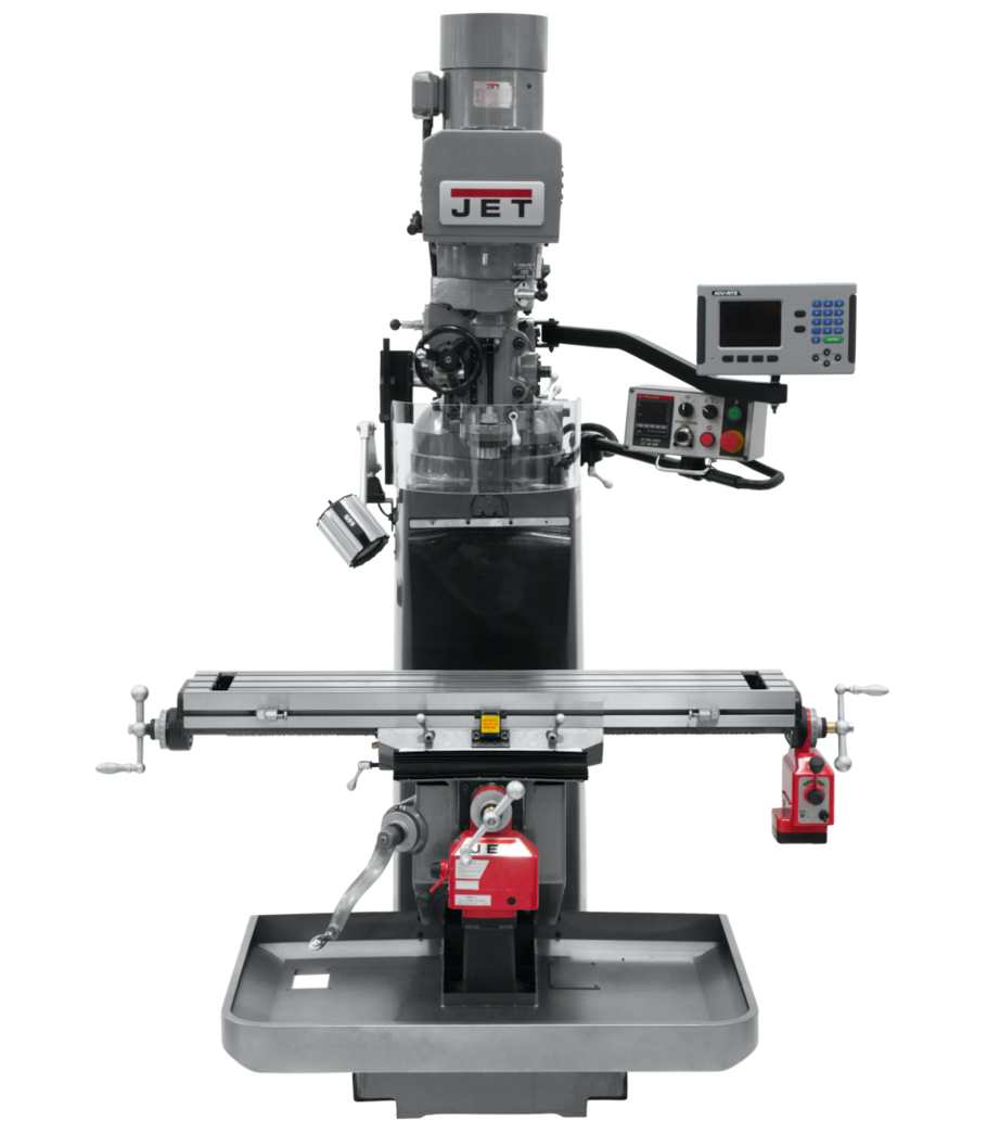 JET JTM-949EVS Mill With 3-Axis Acu-Rite 203 DRO (Knee) With X and Y-Axis Powerfeeds