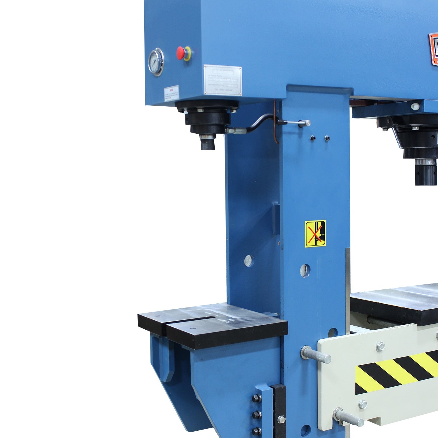 Baileigh HSP-200M-C 220V 3 Phase 200/20 Ton Hydraulic H-Frame Press, 13.5" Stroke