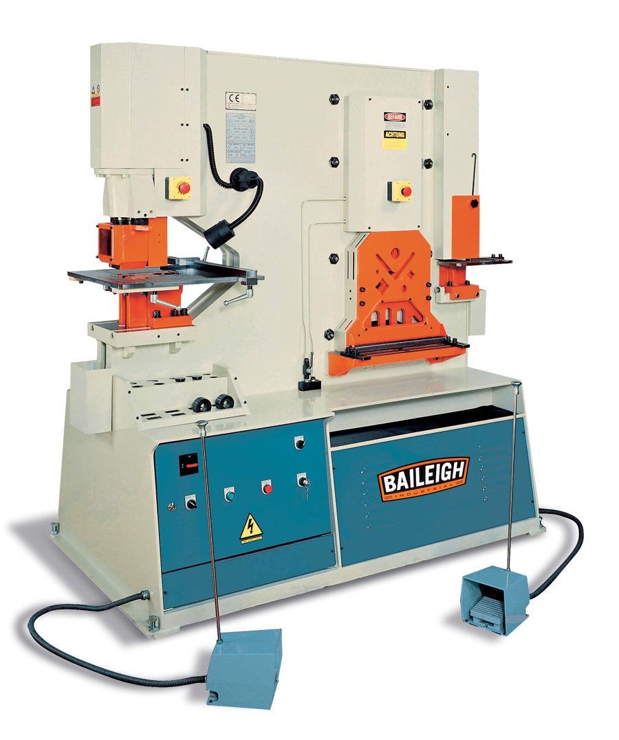 Baileigh SW-95 220V 3 Phase Dual Operator 95 Ton 5 Station Ironworker