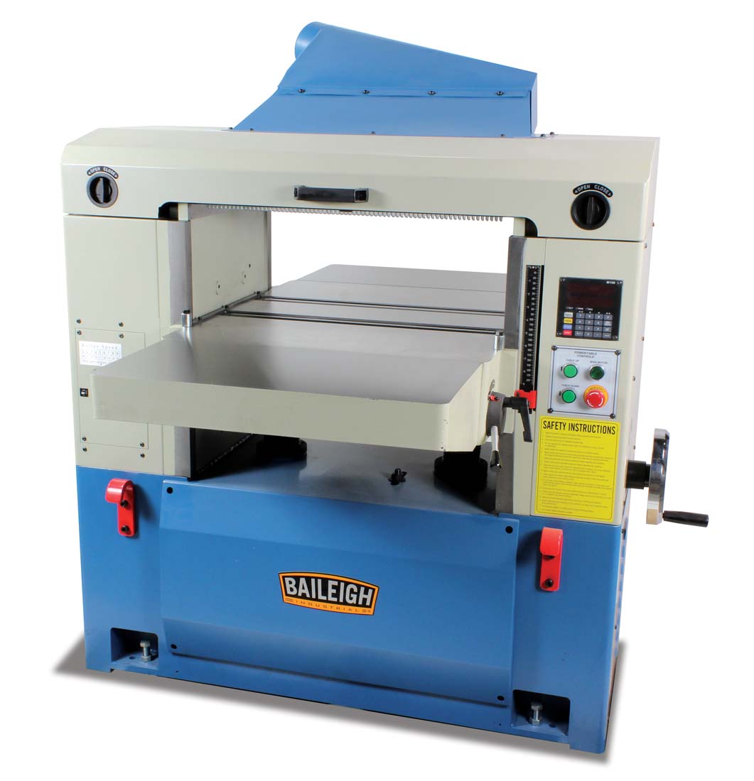 Baileigh IP-2509-HD 220V 1 Phase 10HP 25" NC ContRolled Heavy Duty Planer, 9" Maximum Cutting Height,