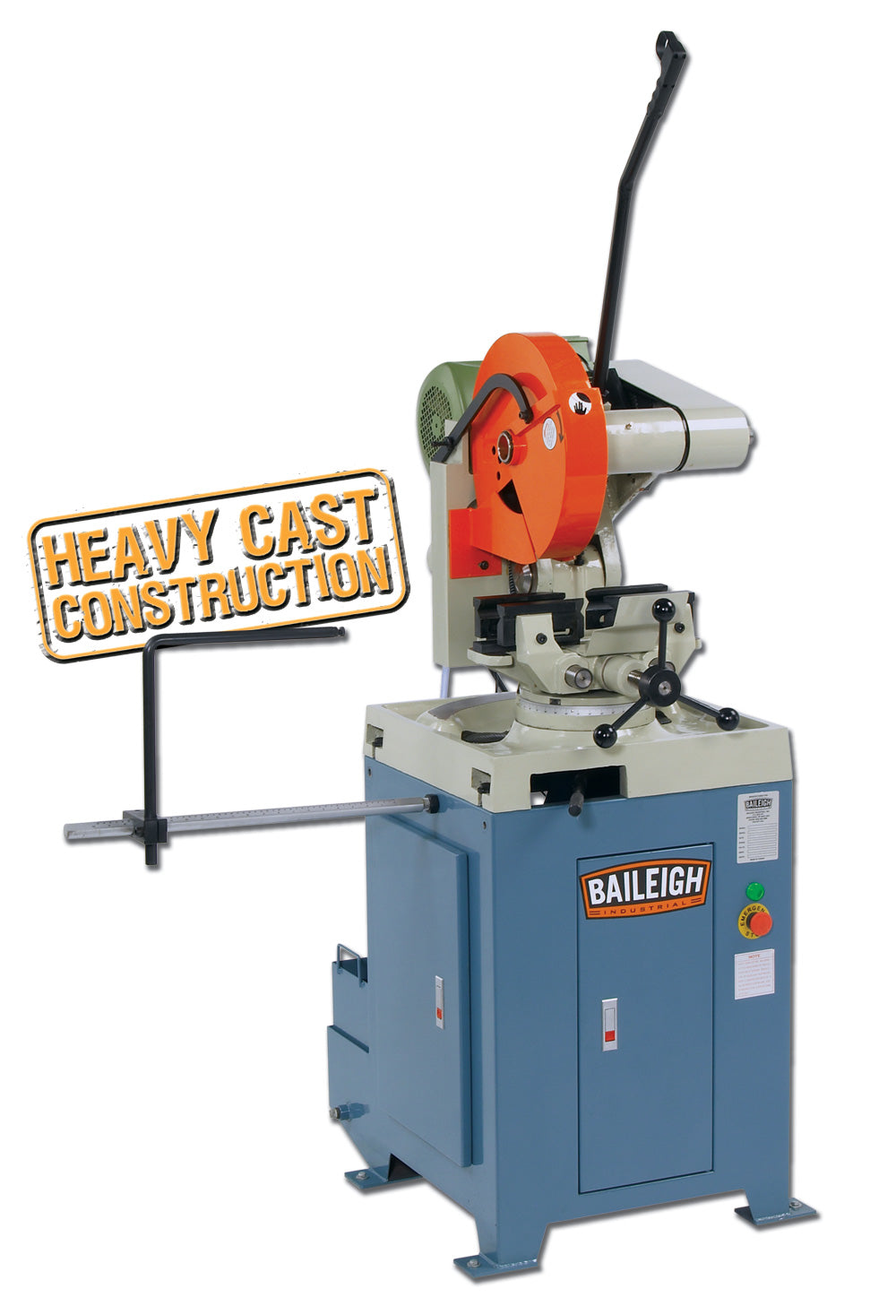 Baileigh CS-355M 220V 3 Phase Heavy Duty Manually Operated Aluminum Cutting Cold Saw 14" Blade Diameter