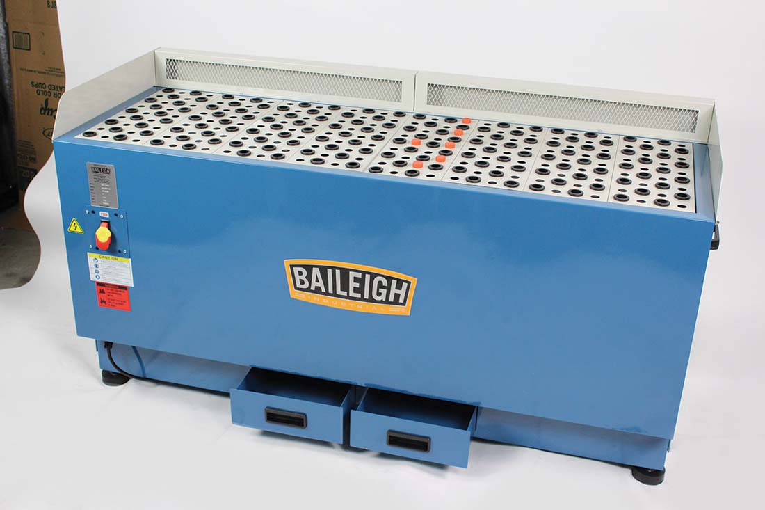 Baileigh DDT-5921 1/2HP 110V 59" x 21" Split Sided Down Draft Table for Wood, 1790CFM per side