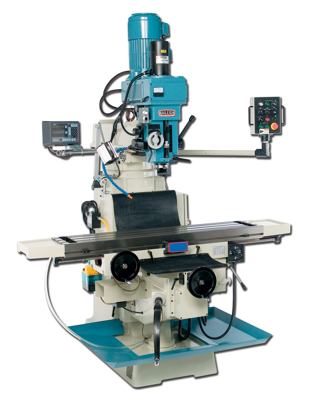 Baileigh VM-1258-3 220V 3 Phase Variable Speed Vertical Milling Machine with Rigid Head 12" x 58" Table