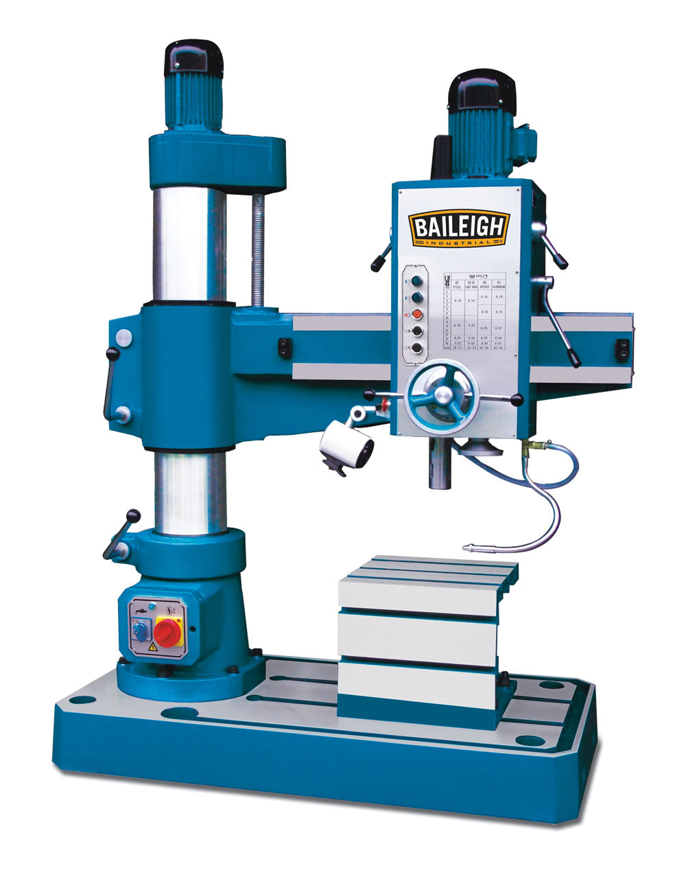 Baileigh RD-1000M 220V 3 Phase Mechanical Radial Drill, MT4 Spindle, Includes Quick and Tappinig Chuck