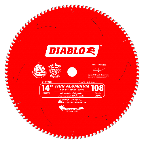 DIABLO D14108N 14 in. x 108 Tooth Thin Aluminum Cutting Saw Blade