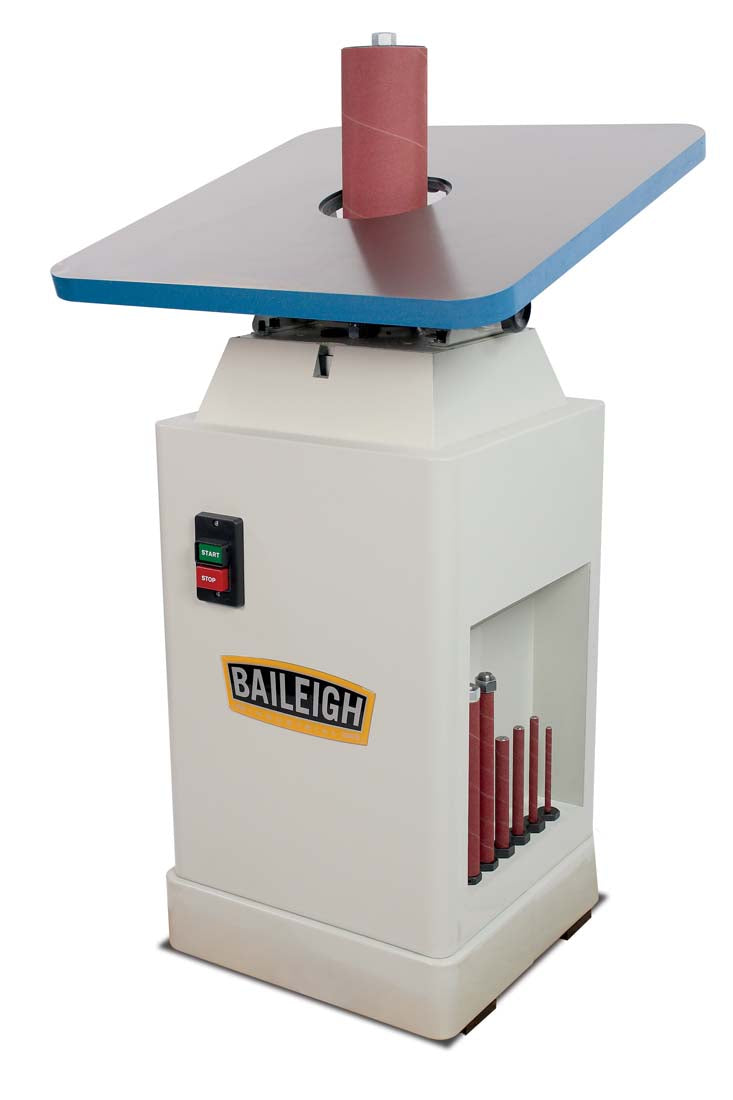 Baileigh OS-2424 110V 1HP Oscillating Vertical Spindle Sander with 1.5" Oscillation Stroke, 24" x 24" working Table