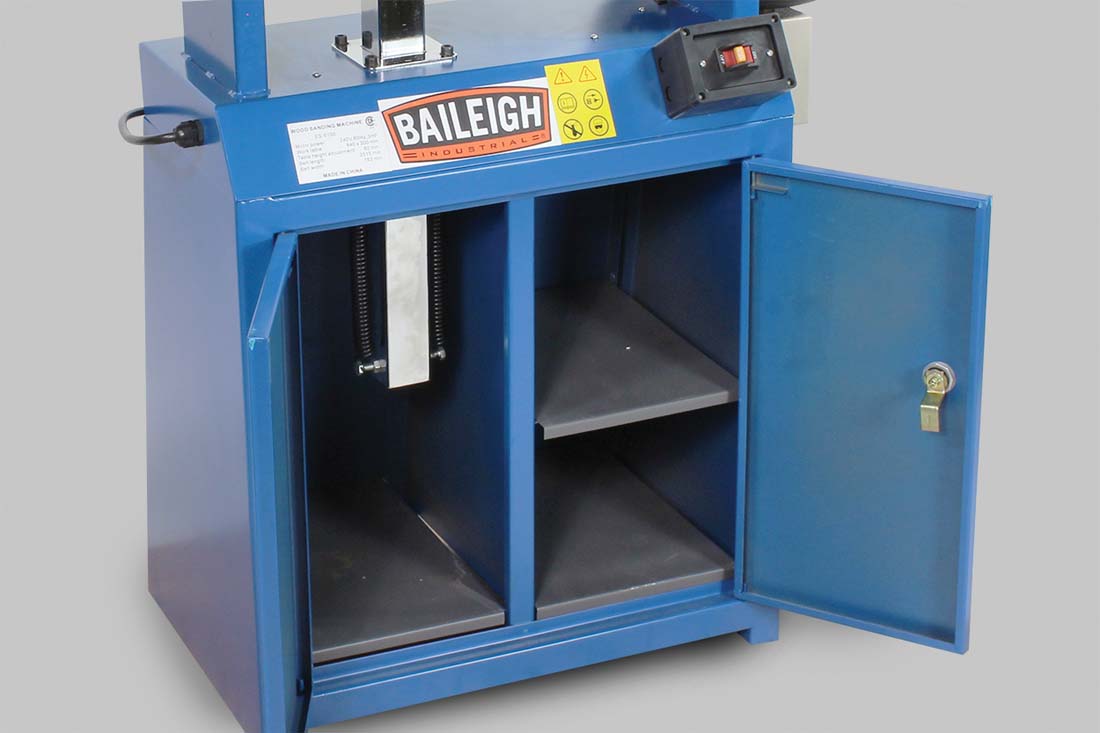 Baileigh ES-6100 220V Single Phase Edge Sander, 6" x 99" Belt Size, Can Sand Vertical, Horizontal, or at 45 Degrees