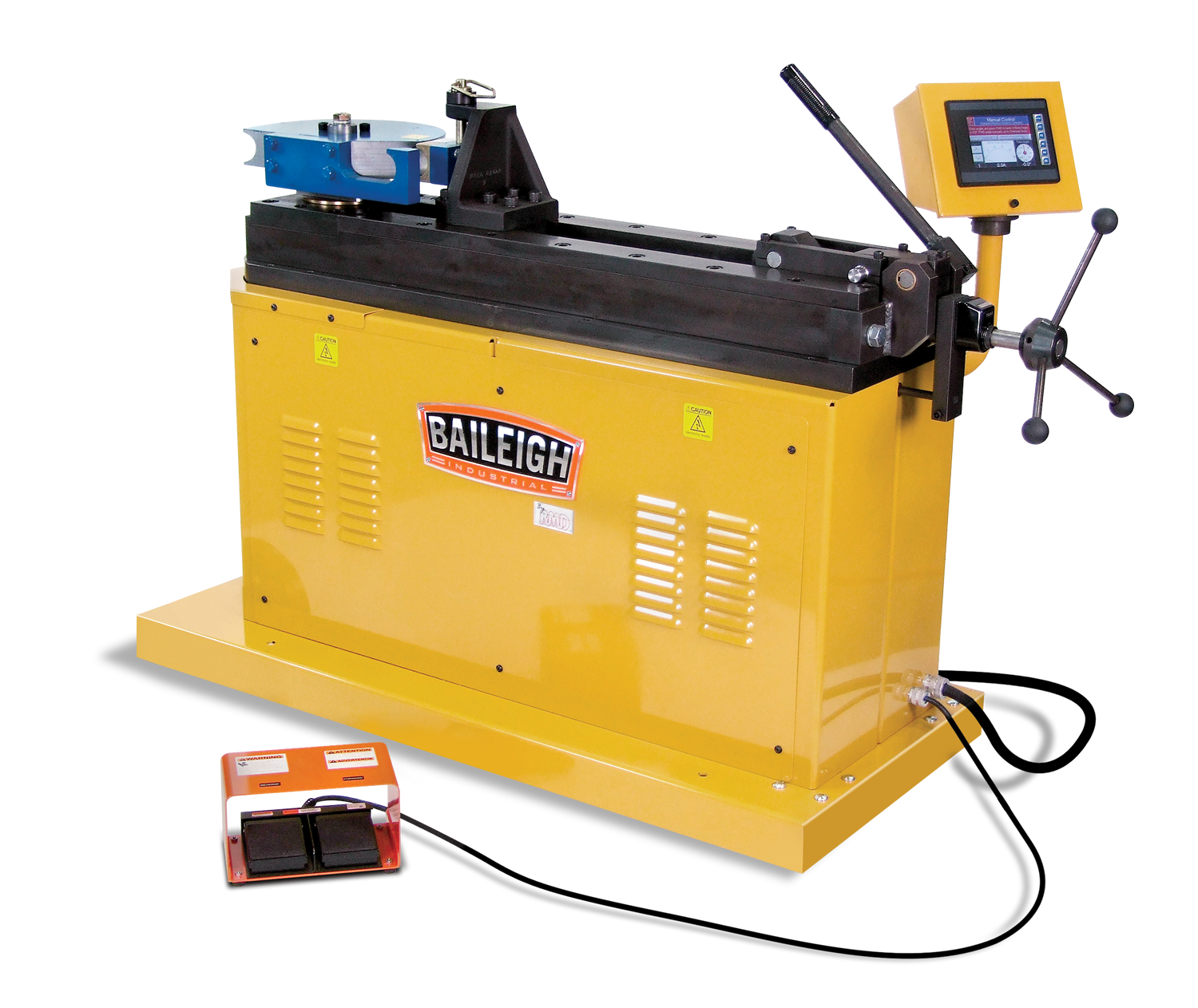 Baileigh RDB-350-TS 220V 3 Phase Rotary Draw Bender w/ 170 Job Touch Screen Programmer, 2.5" Schedule 40 Pipe Capacity