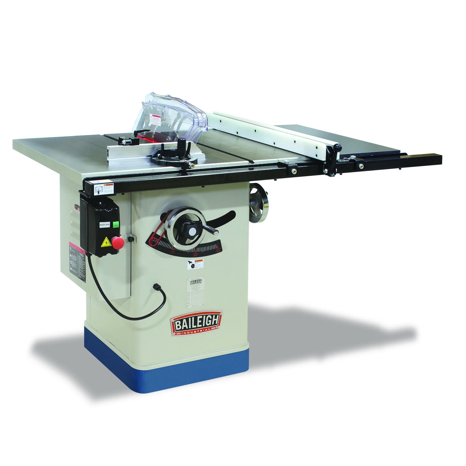 Baileigh TS-1040E-30-V3 220V 1 Phase, 10" Entry Level Cabinet Style Table Saw, 40" x 27" Table