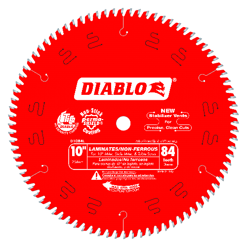 Diablo D1084L 10 in. x 84 Tooth Laminates & Non-Ferrous Metals Saw Blade